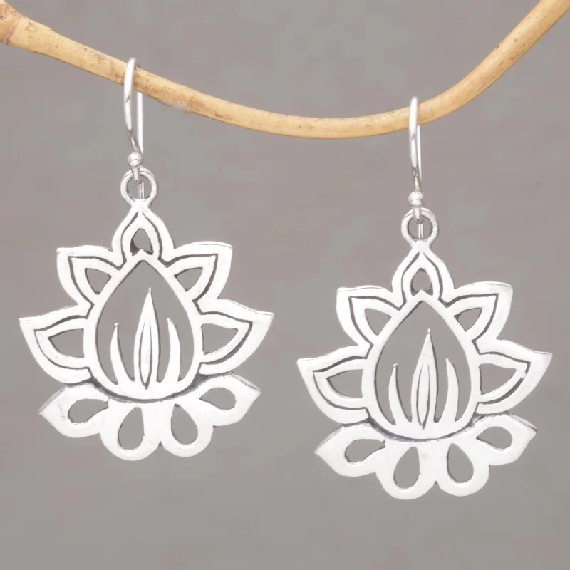 - Solid wood cat climbing frame customizedUnforgettable Lotus Sterling Silver Lotus Flower Dangle Earrings from Bali