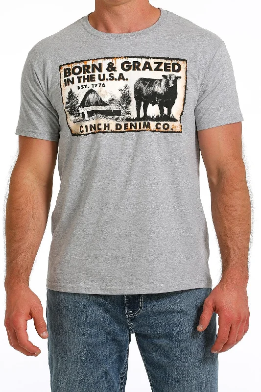 ---Men's Born and Grazed In The USA Tee