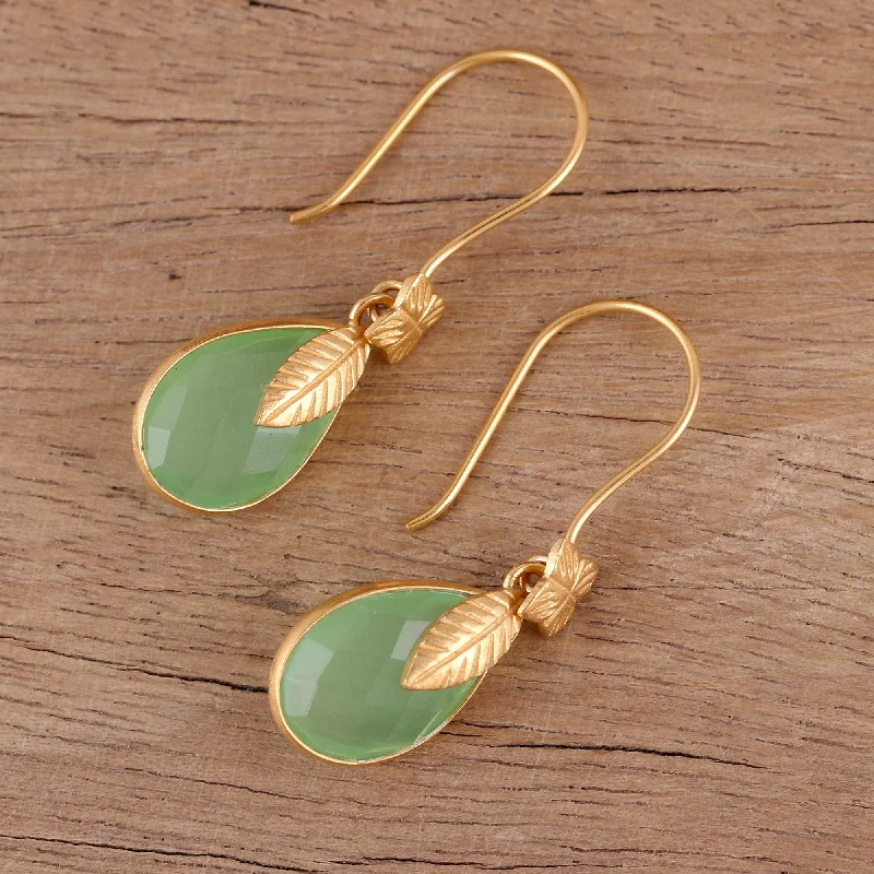 - Pet vitamin complex nutrition tabletsGarden Glory Handmade 22k Gold Plated Chalcedony Dangle Earrings