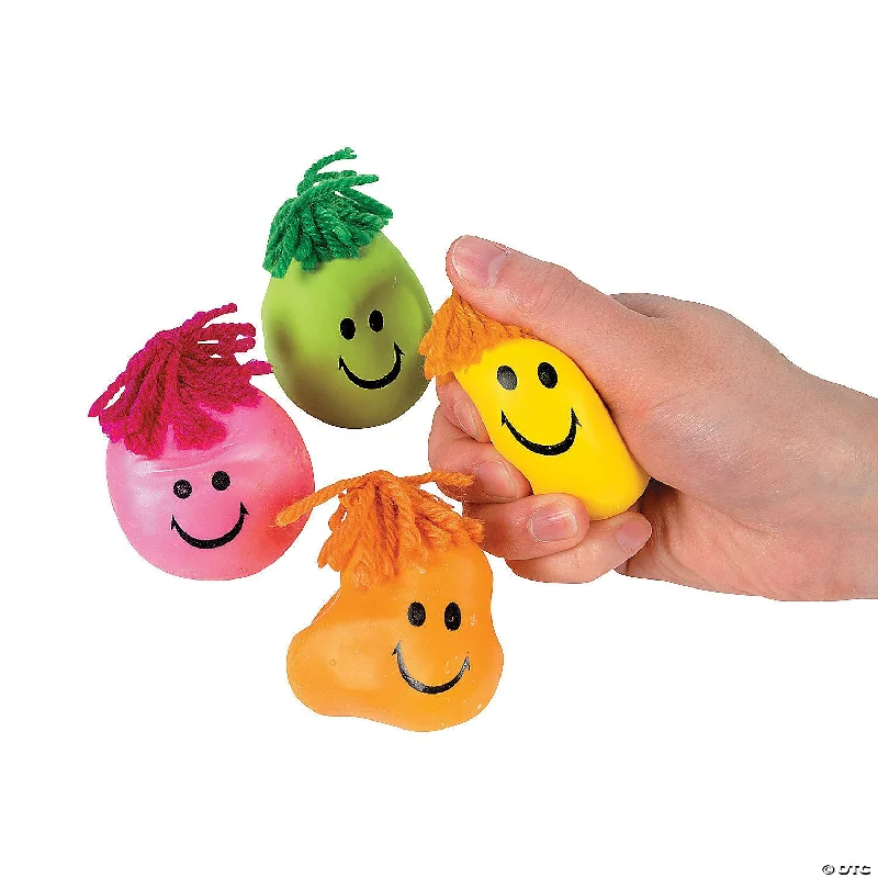 - Environmentally friendly pet toy recommendationsNeon Smile Face Stress Toys with Hair 2" | 24ct