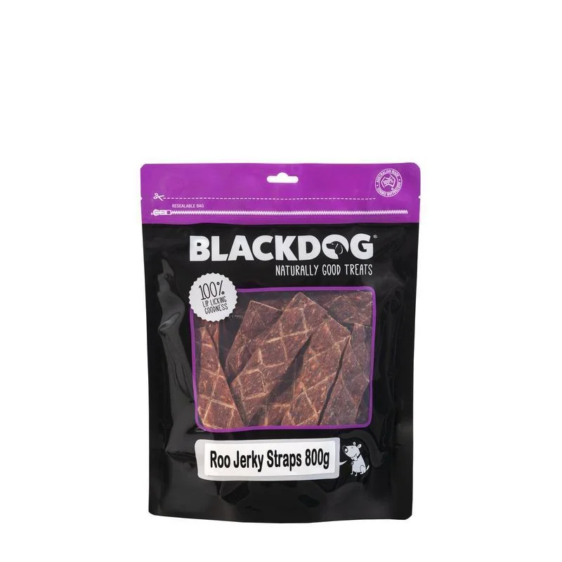 - Organic cotton dog bibsBlackdog Kangaroo Jerky Straps (150g)