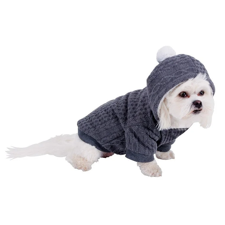 ---Knitted Dog Hoody, 45cm, 2 Asstd Colours