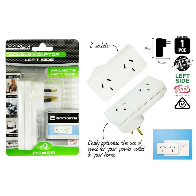 - Pregnant cat delivery room warming box2XSocket Left Hand Side Double Adapter