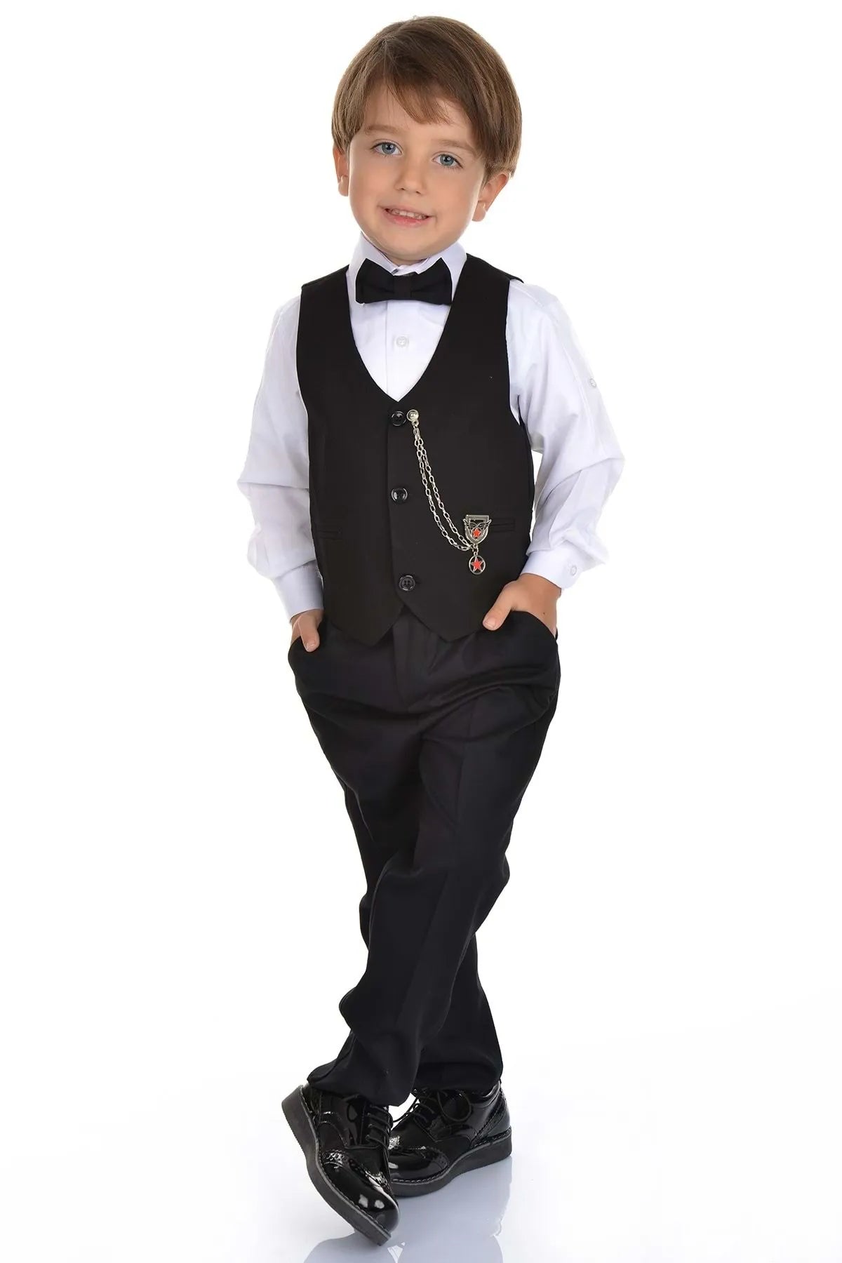 - Automatic temperature adjustment cat bedMnk Boy's Black Vest Tuxedo Suit