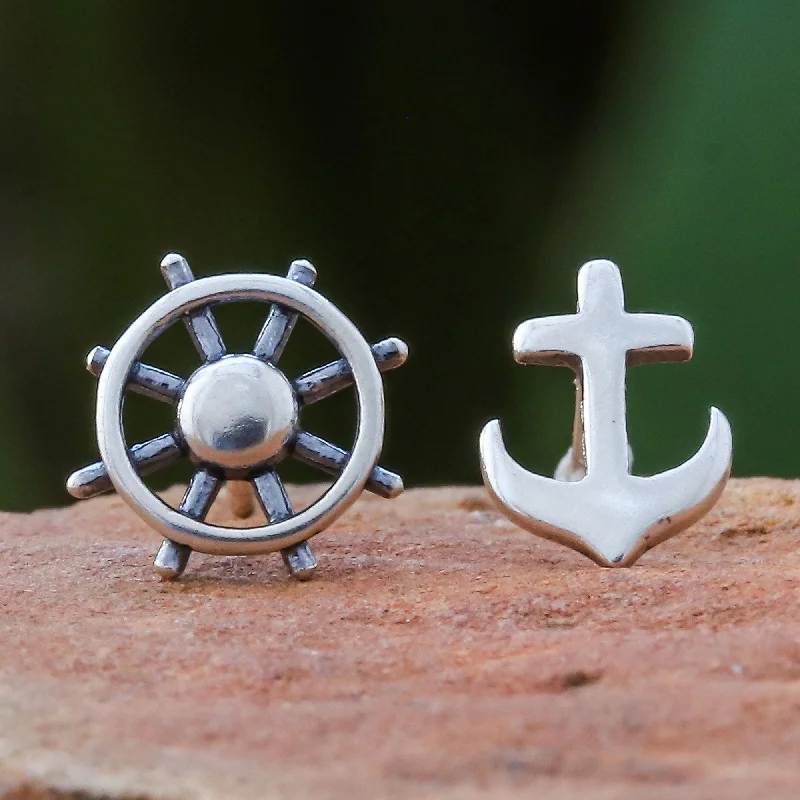 - Summer pet ice matSetting Sail 925 Silver Nautical Stud Earrings Handcrafted in Thailand