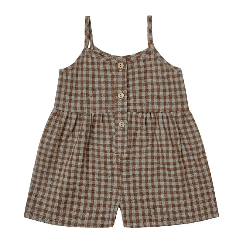 - Summer pet ice matRylee and Cru  Gingham Button Romper