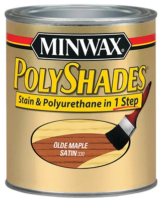 ---Polyshades Wood Stain Finish HALF PINT - SATIN - OLDE MAPLE