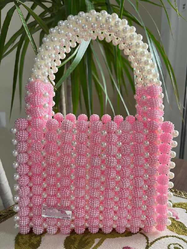 - Teething and chewing toys for puppiesHalartizian Beaded Pink Pearl Bag