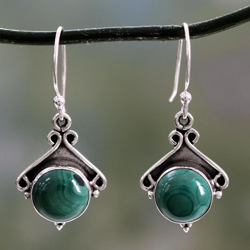 - Parrot climbing and standing wooden frameForest Charm Sterling Silver and Malachite Dangle Earrings