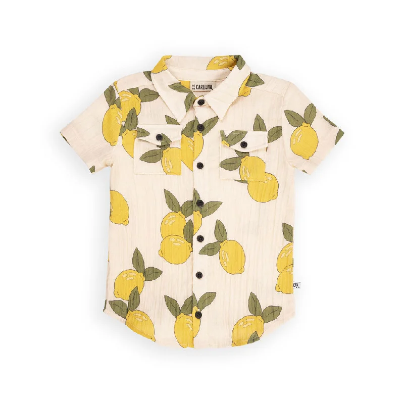 - Chinchilla cooling ice nest ceramic plateCarlijnq Lemon - Blouse Short Sleeve