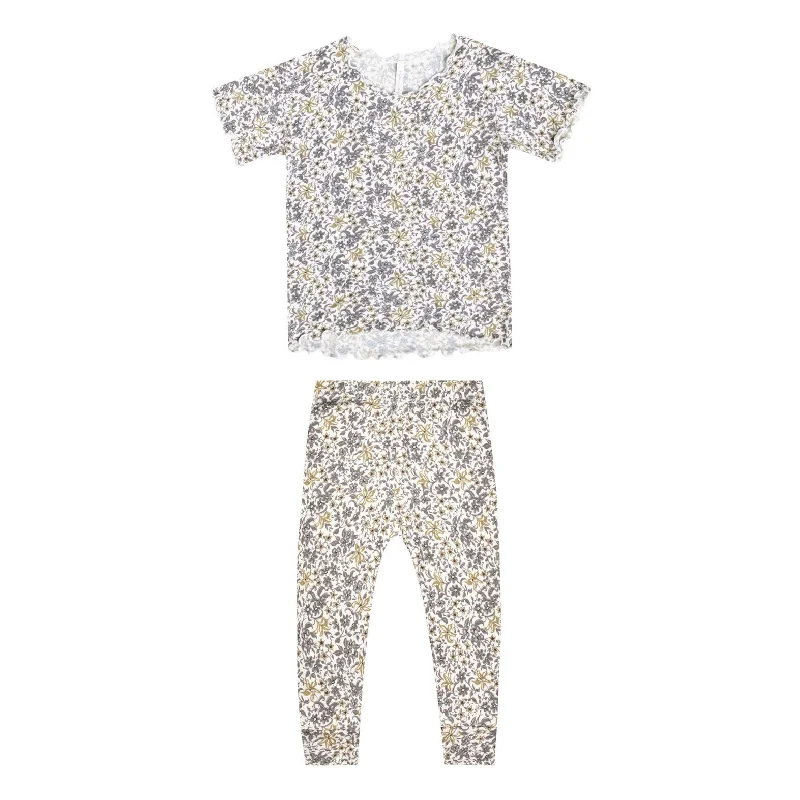 - Organic cotton dog bibsRylee and Cru  Blue Floral Summer Modal Pj Set