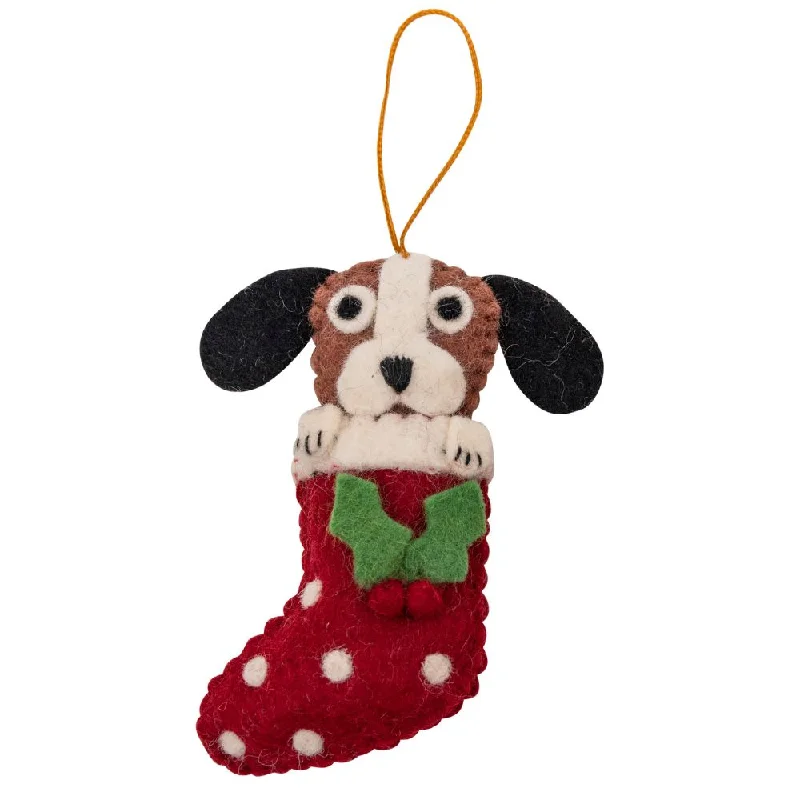 - Elderly dog ​​joint care mattressFairtrade Felt Christmas Decoration - Beagle in Stocking