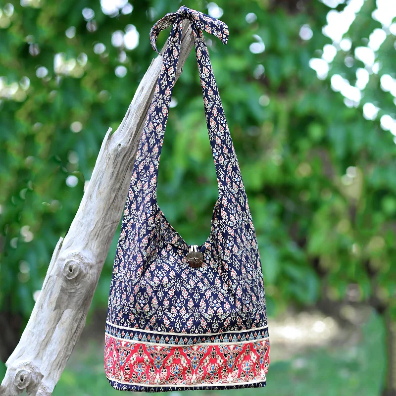 - Organic cotton dog bibsDramatic Thai Handmade Thai Red and Black Cotton Shoulder Bag