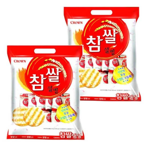 - ​​Pet toys under    yuan크라운 참쌀 전병 CROWN Rice Biscuit 128g