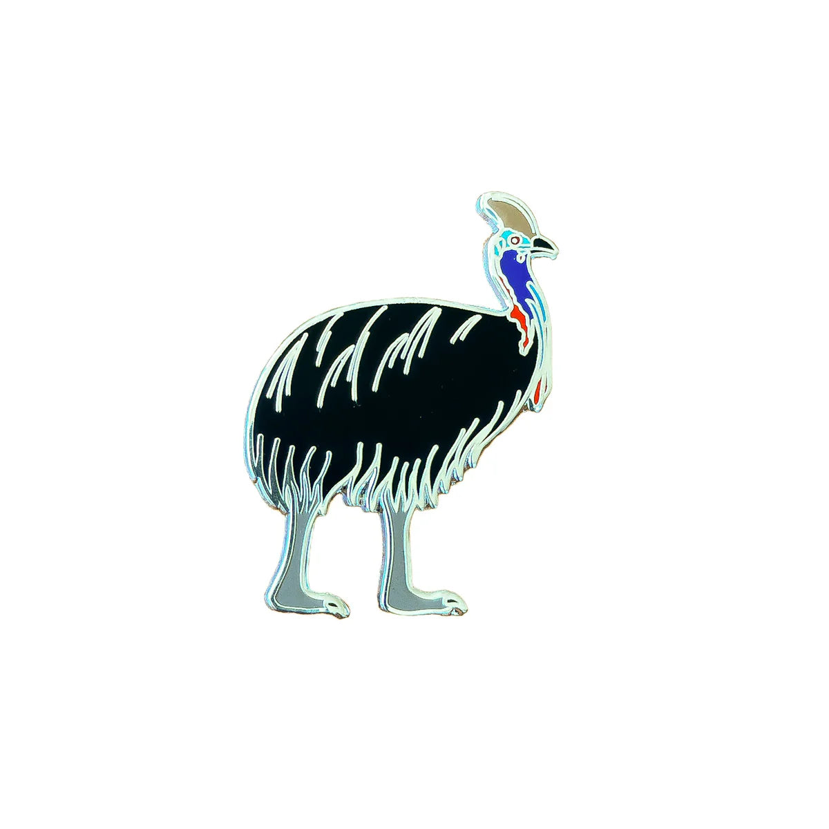 ---Red Parka Pin - Cassowary