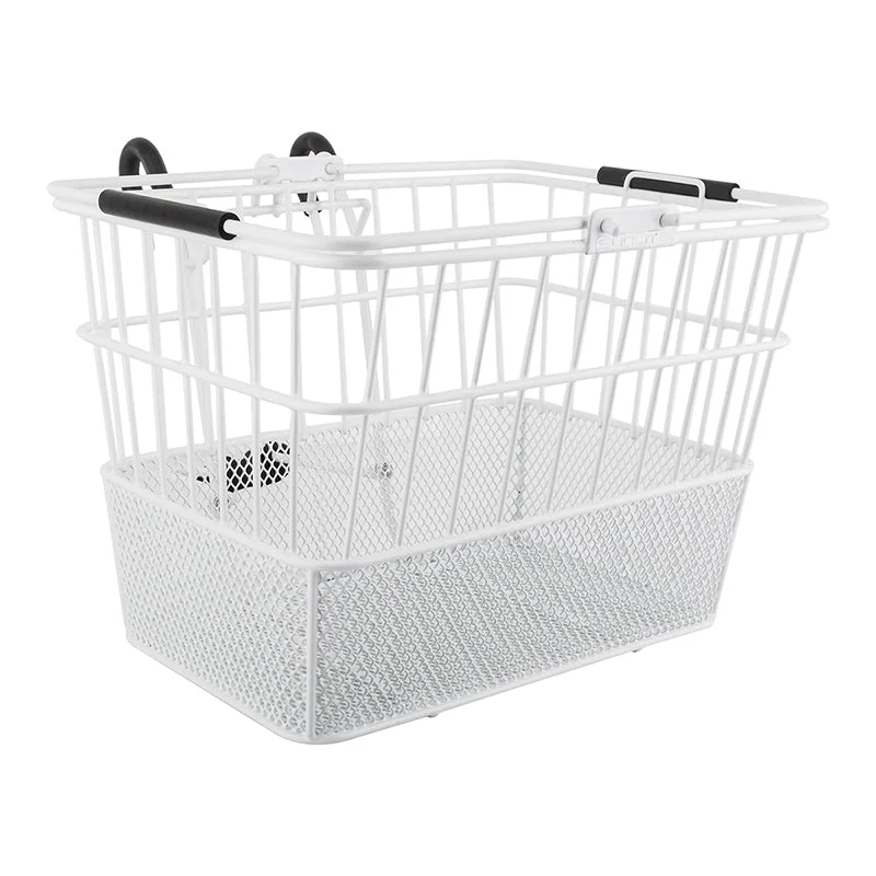 ---STANDARD MESH BOTTOM LIFT-OFF BASKET, White