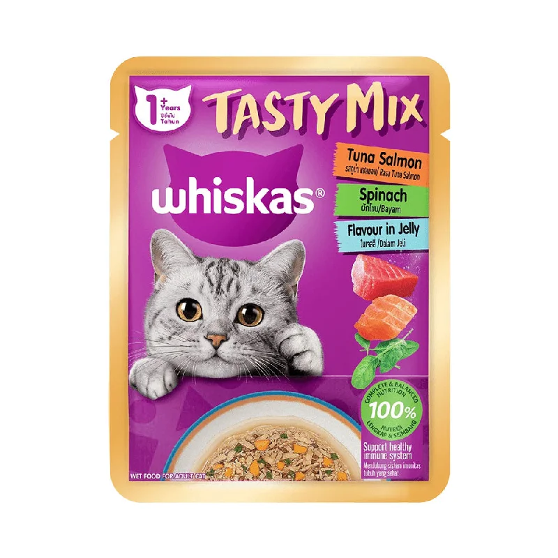  . **Price and Purchasing**  WHISKAS CAT FOOD TASTY MIX TUNA SALMON & SPINACH 70G