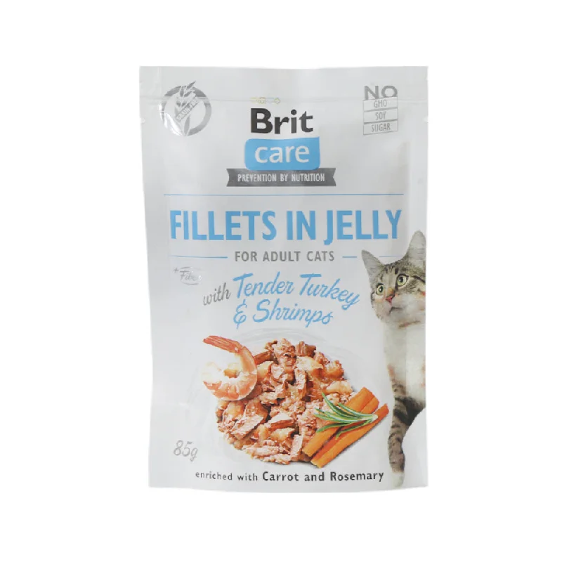    - Cat food for pregnant and nursing cats  BRIT CARE CAT FOOD FILLETS JELLY TENDER TURKEY & SHRIMPS 85