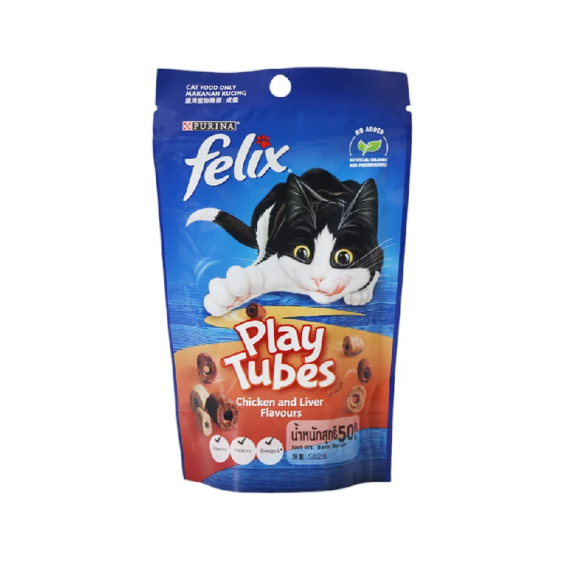  . **Functional Cat Food**  PURINA FELIX CAT FOOD PLAY TUBES CHICKER & LIVER 60G