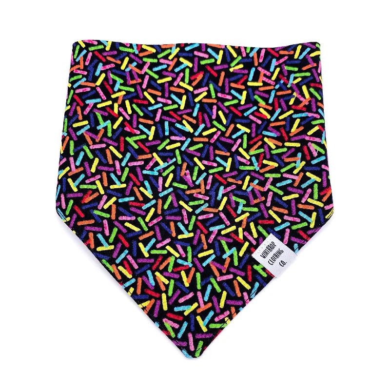 Combined with specific occasions:Sprinkles Dog Bandana (Black)