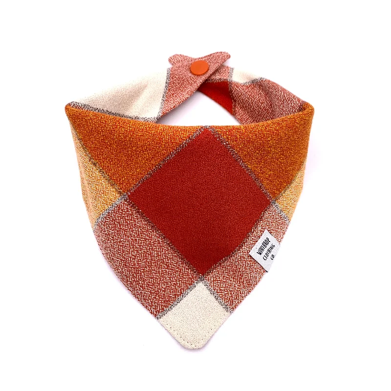 Classification by pet type:Pumpkin Plaid Flannel Dog Bandana