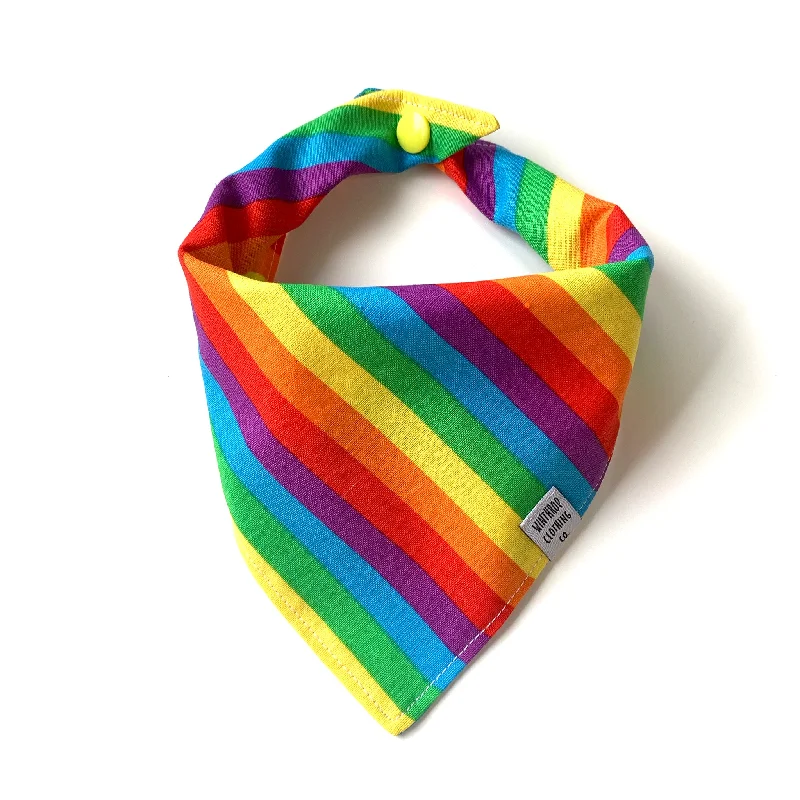 Classification by brand or style:Rainbow Stripe Dog Bandana