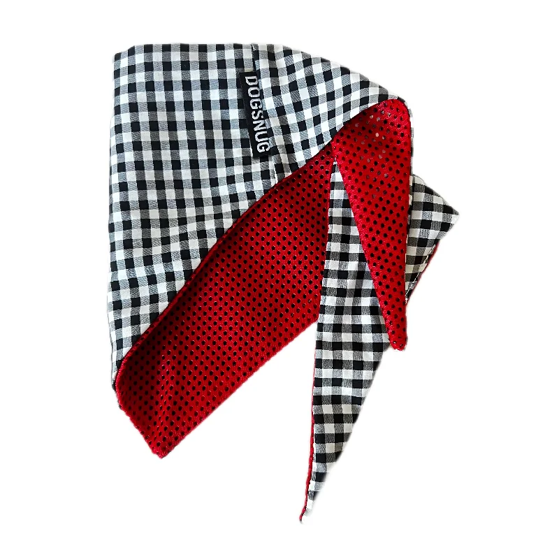 Black Gingham & red