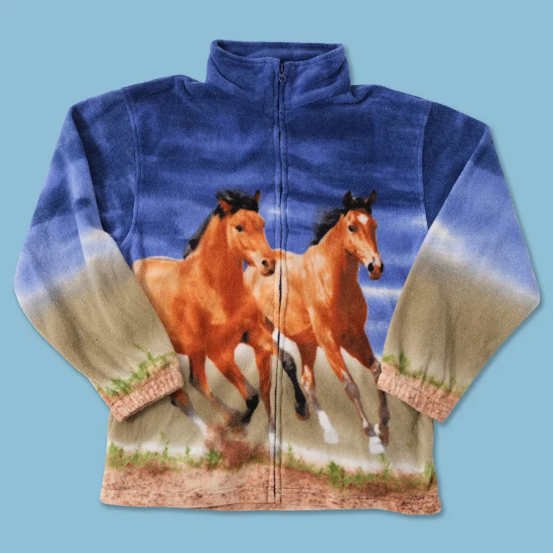 - ​​Christmas pet Christmas clothingVintage Women's Horse Fleece Jacket XSmall