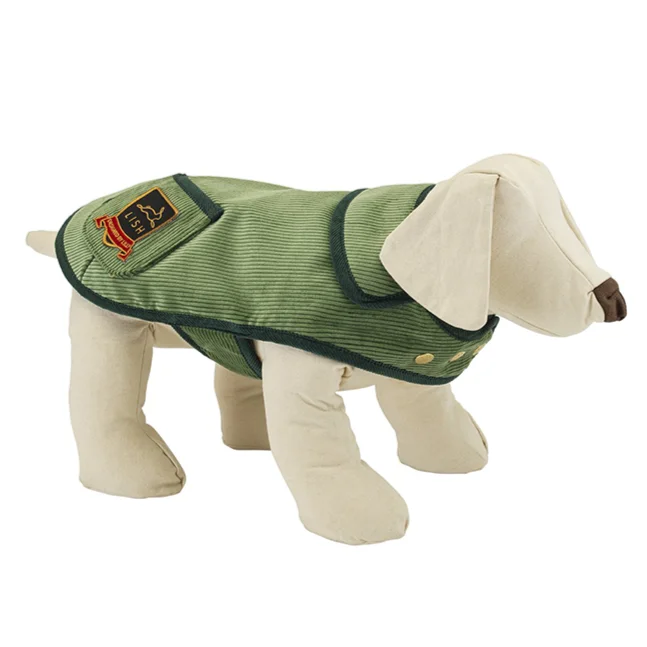 Arnold Sage Green Wide Wale Corduroy Dog Jacket