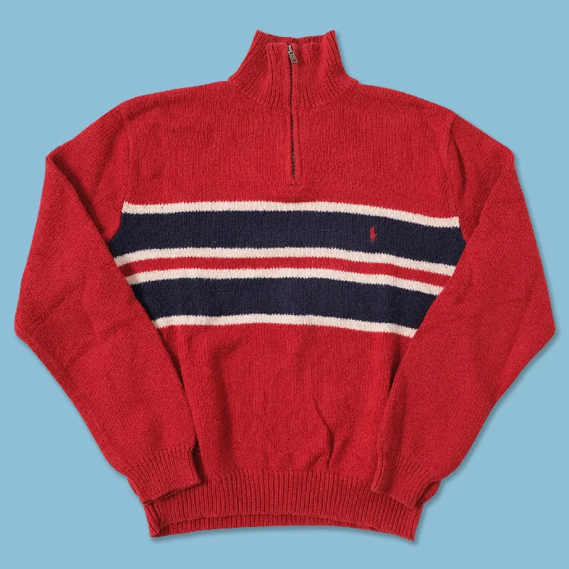 - Pet monitor with cameraVintage Polo Ralph Lauren Q-Zip Knit Sweater Medium