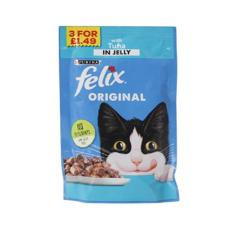    - Purina Pro Plan cat food palatability  PURINA FELIX CAT FOOD JELLY ORIGINAL TUNA IN JELLY 100 GM