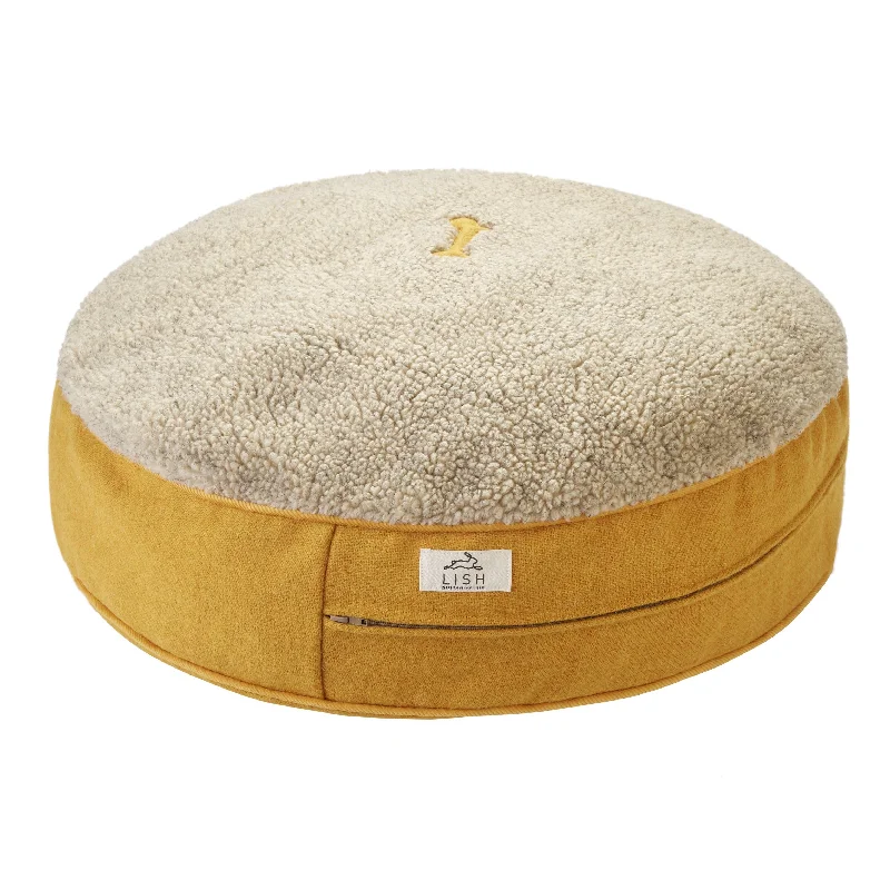 Bardsey Yellow Luxury Harris Tweed Designer Dog Bed