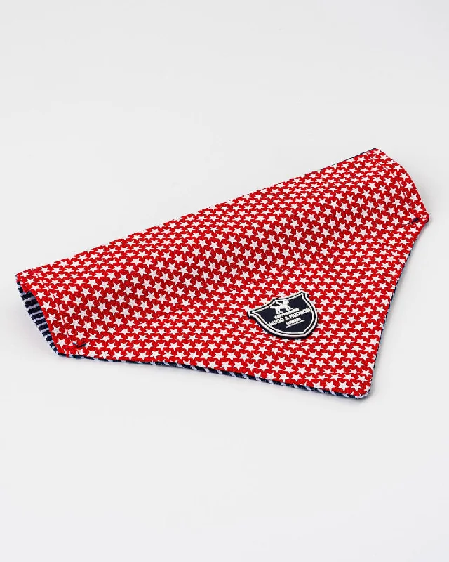 Large dog clothesFabric Dog Bandana - Red Star