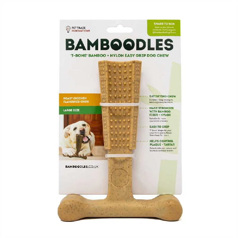  -Splash-proof food bowl AND Anti-choking slow food bowlBamboodles - Bamboo Chews - Chicken T-Bone Flavour