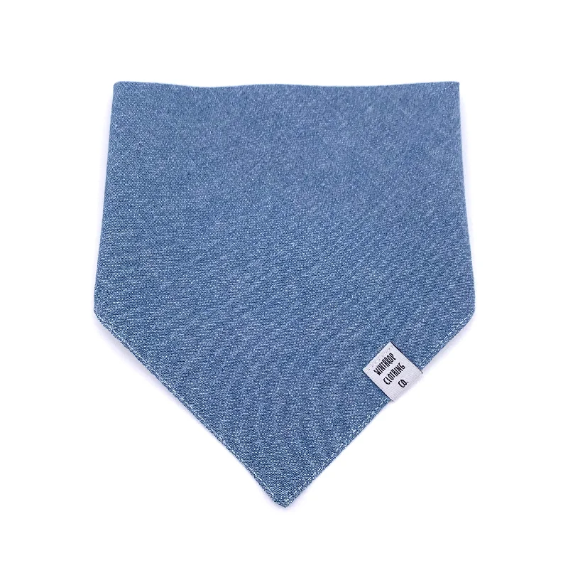 Pet custom clothesLight Blue Chambray Dog Bandana